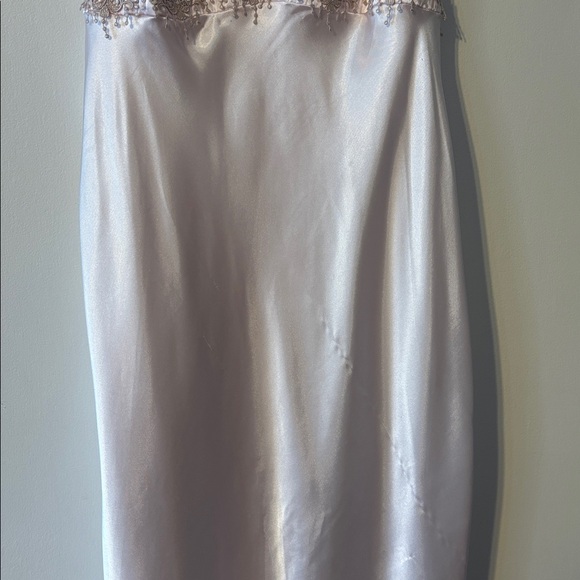 Vintage Y2K Princess Slip Dress Long Maxi Gown Blush Pink Renaissance Girly 90 L - Picture 9 of 17